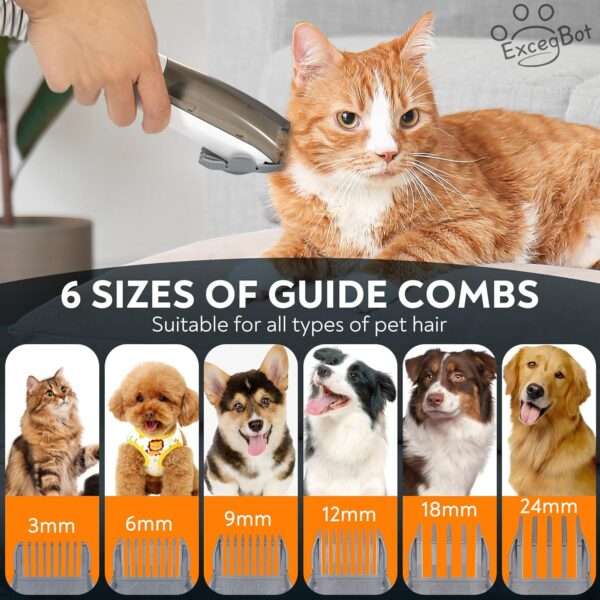 Kit profesional 5 en 1 para mascotas: Aspiradora de pelo con succión de 12,000 Pa para perros y gatos.