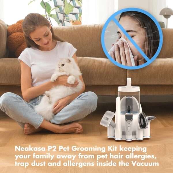 Aspiradora de aseo para perros, kit 5 en 1, potente succión de 10500 Pa.
