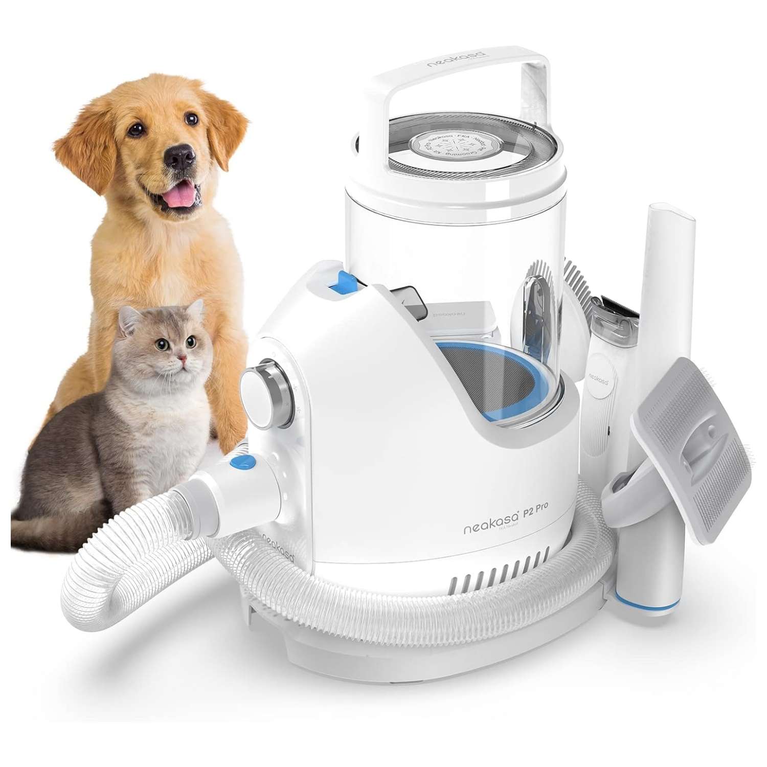 Aspiradora de aseo para perros, kit 5 en 1, potente succión de 10500 Pa.