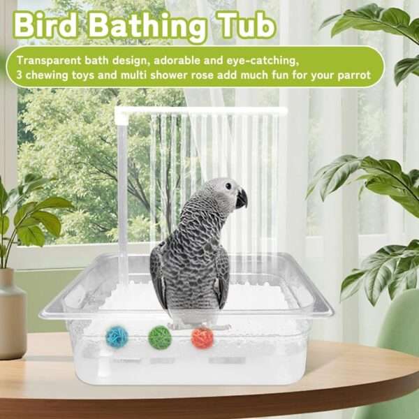 Bañera para pájaros. Grifo de circulación automático con alimentación USB.