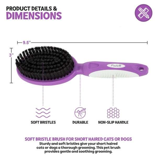 Cepillo de cerdas suaves para perros y gatos de pelo corto.