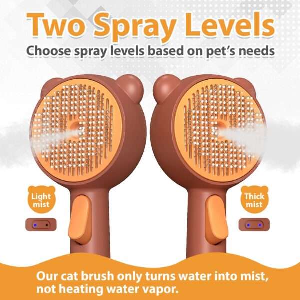 Cepillo de vapor para gatos, 4 en 1, para eliminación de pelo.