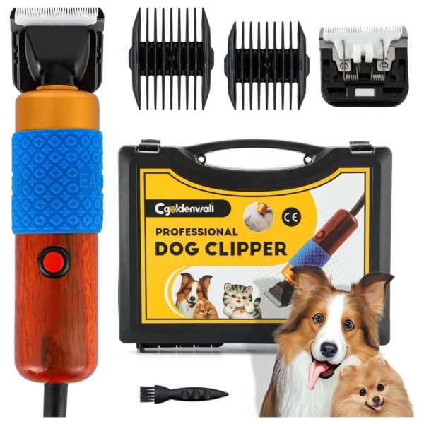 Cortadora de pelo profesional para perros, 200W, bajo ruido.
