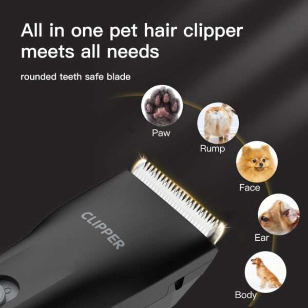 Cortapelos para perros y gatos, recargable, silencioso e inalámbrico.