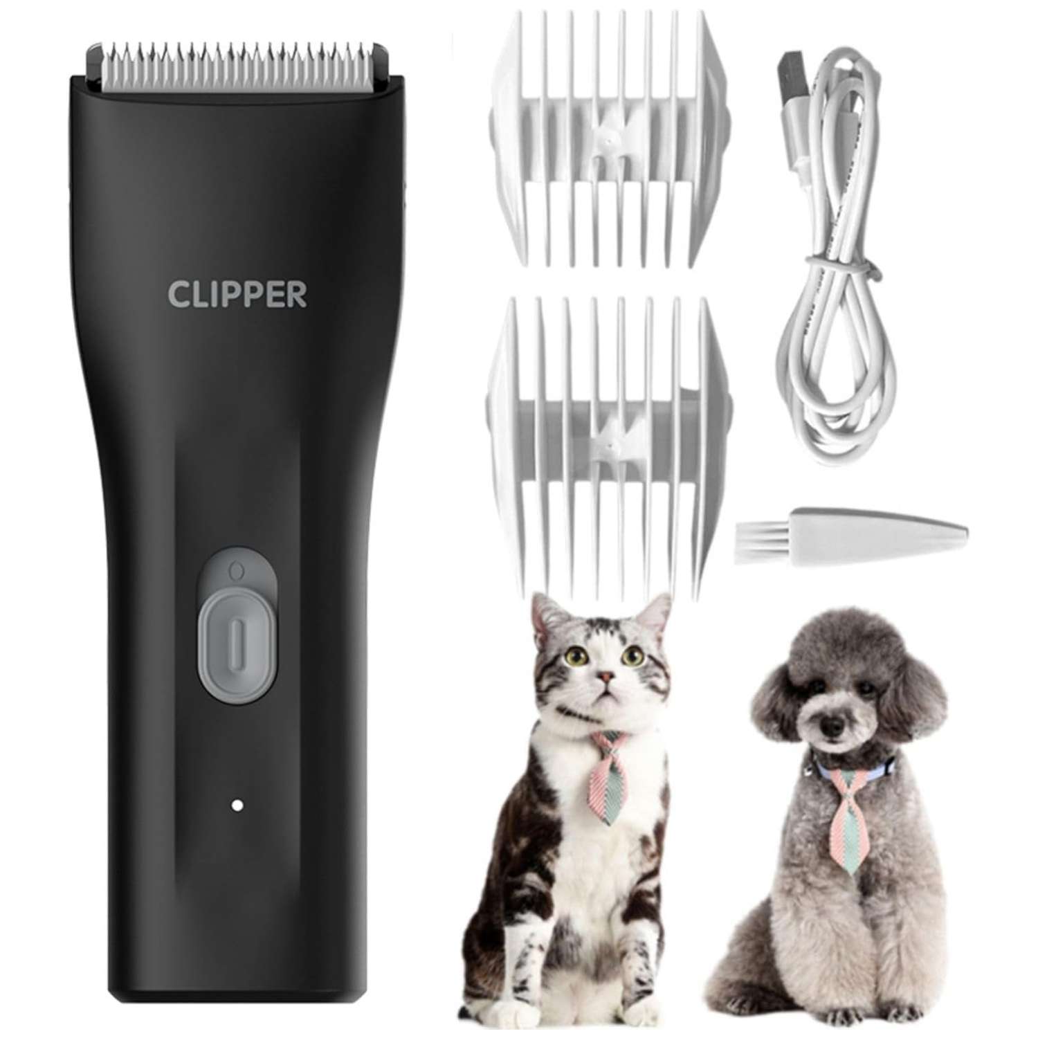 Cortapelos para perros y gatos, recargable, silencioso e inalámbrico.