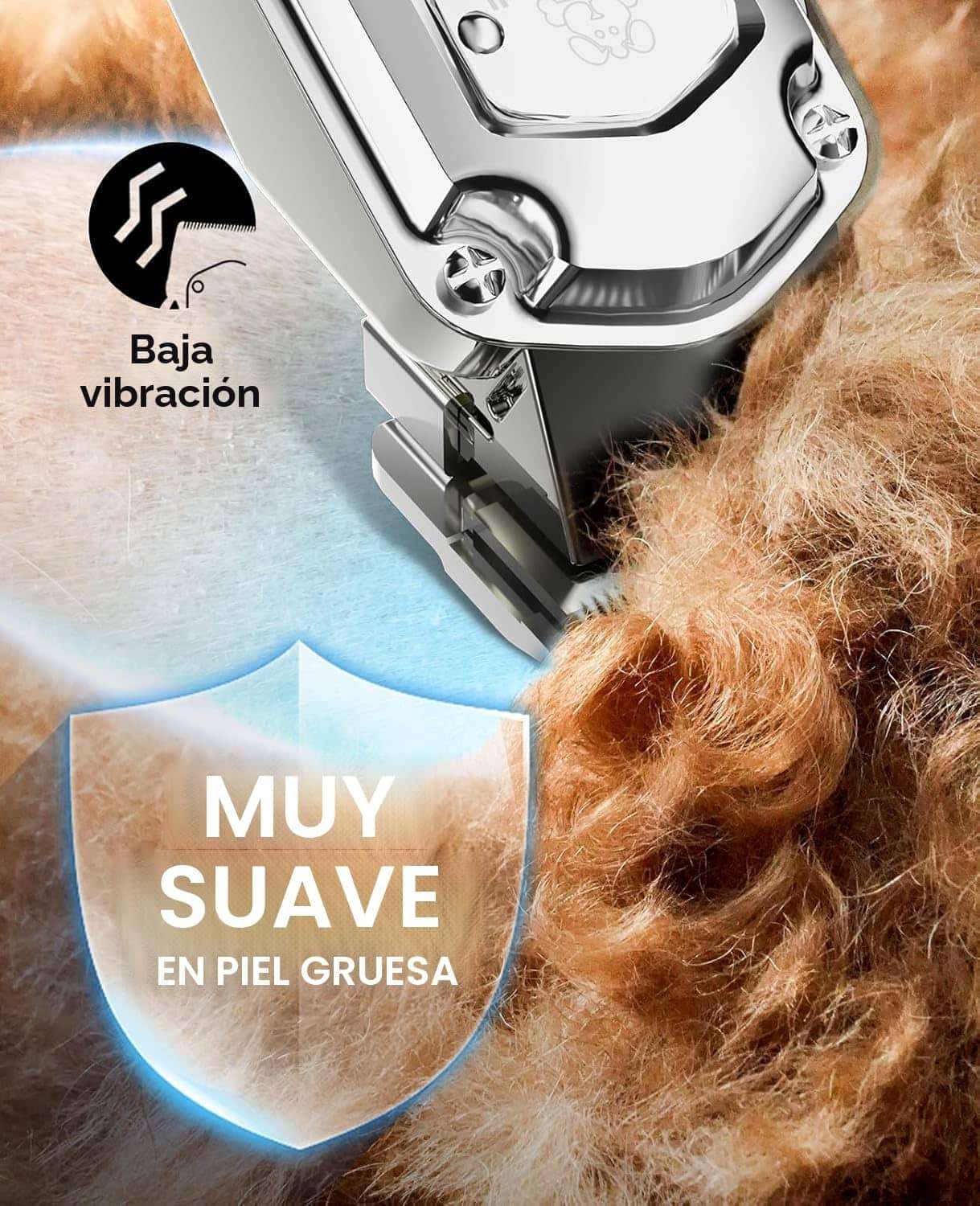 Cortapelos profesional para perros, silencioso, inalámbrico y recargable.