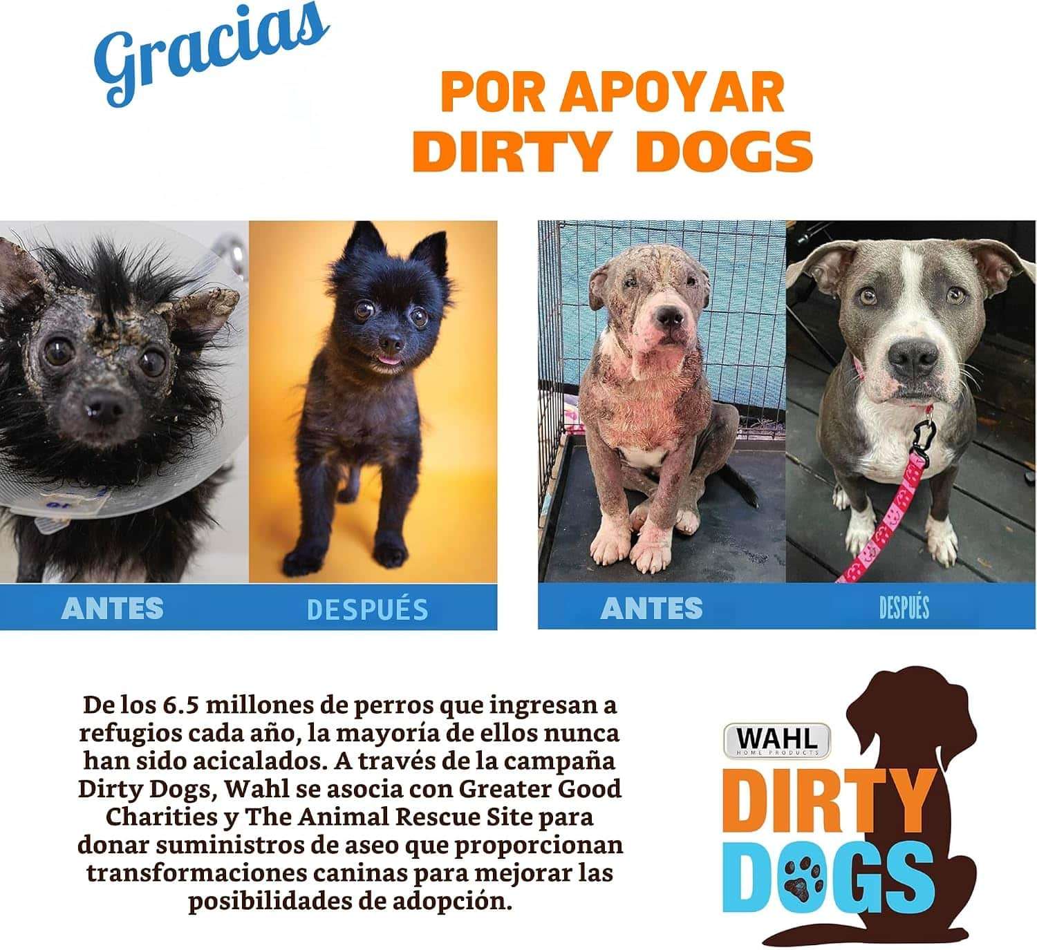 Cortapelos profesional inalámbrico para perros de pelaje grueso.
