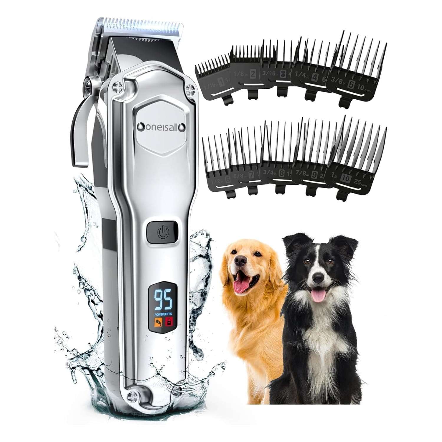 Cortapelos profesional inalámbrico para perros, silencioso y a prueba de agua.