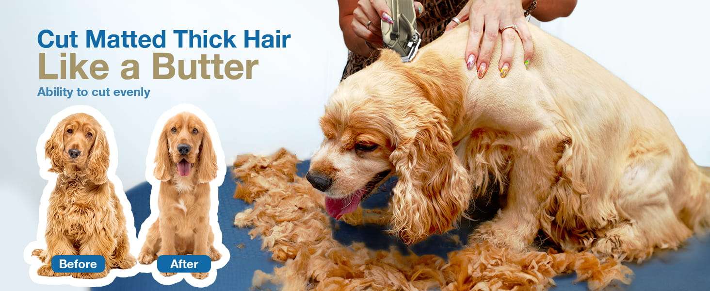 Cortapelos profesional inalámbrico para perros, silencioso y a prueba de agua.