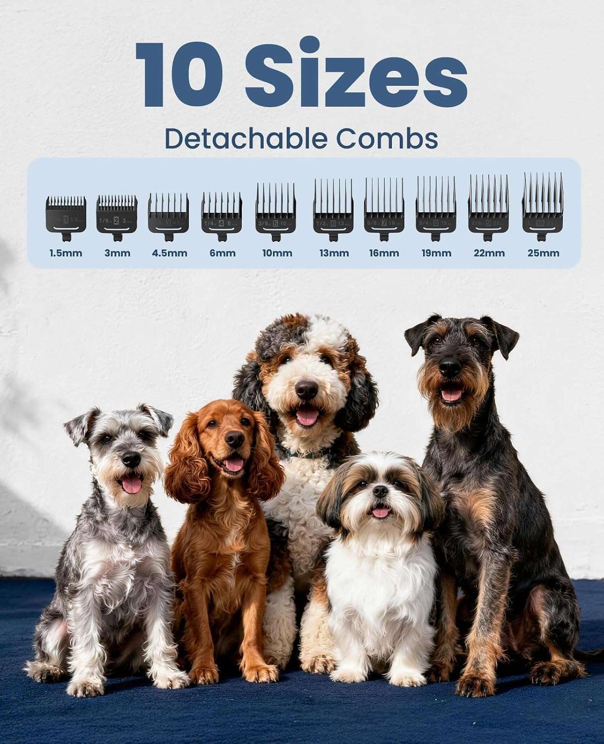 Cortapelos profesional inalámbrico para perros, silencioso y a prueba de agua.