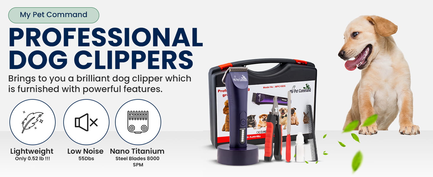 Cortapelos profesional inalámbrico para perros, de alta resistencia.