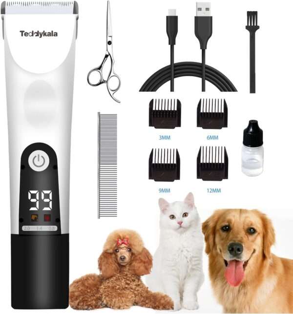 Cortapelos profesional inalámbrico para perros y gatos.