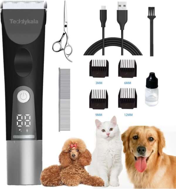 Cortapelos profesional inalámbrico para perros y gatos.