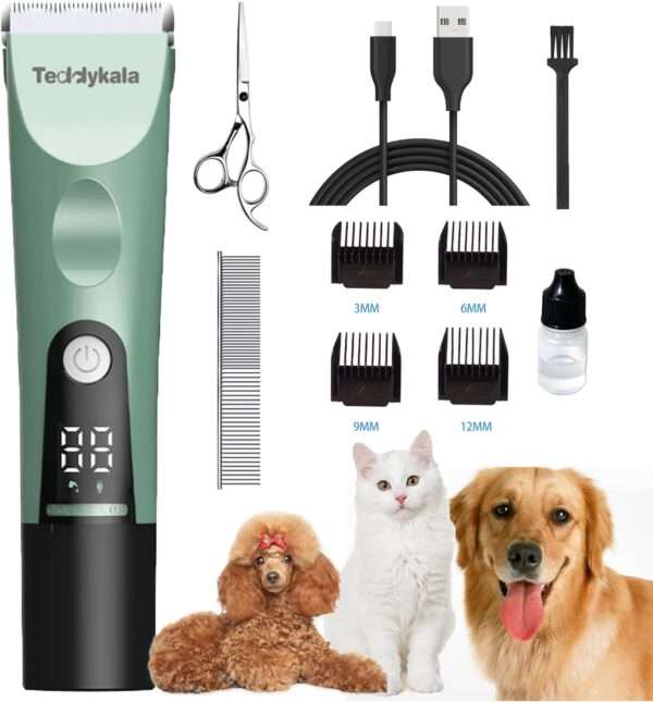 Cortapelos profesional inalámbrico para perros y gatos.