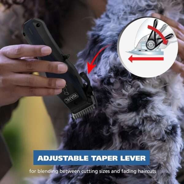 Cortapelos profesional inalámbrico para perros de pelaje grueso.