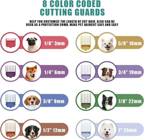 Cortapelos profesional para perros de pelaje grueso, inalámbrico y recargable.
