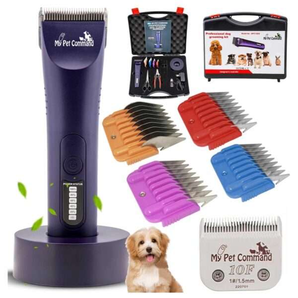 Cortapelos profesional inalámbrico para perros, de alta resistencia.