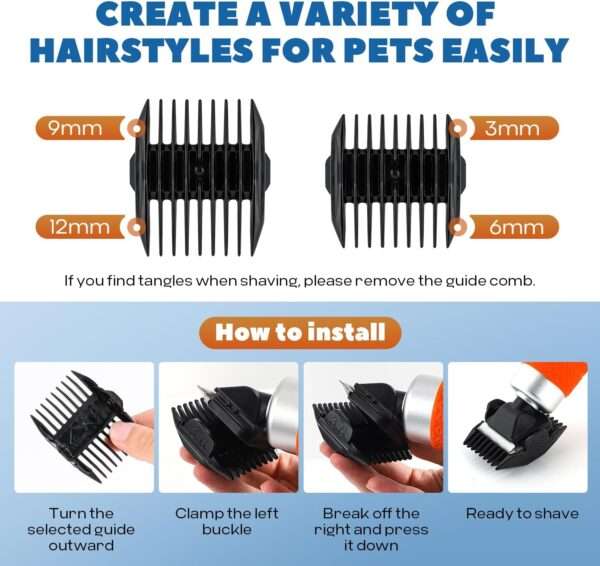 Cortapelos profesional de alta potencia (200 W) para perros.