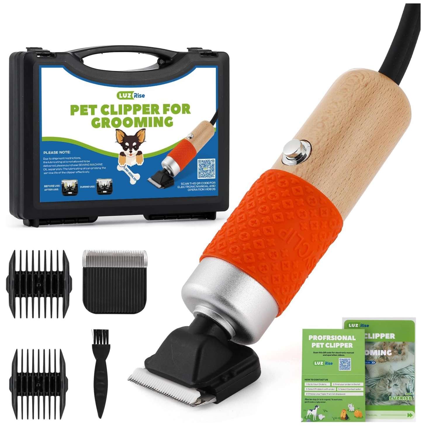 Cortapelos profesional de alta potencia (200 W) para perros.
