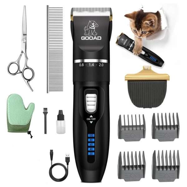 Cortapelos profesional para gatos, silencioso, inalámbrico y recargable.