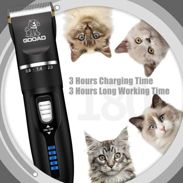 Cortapelos profesional para gatos, silencioso, inalámbrico y recargable.