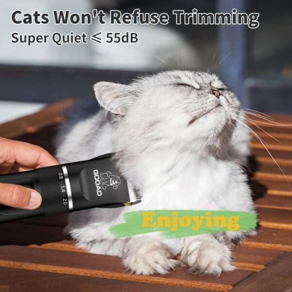 Cortapelos profesional para gatos, silencioso, inalámbrico y recargable.