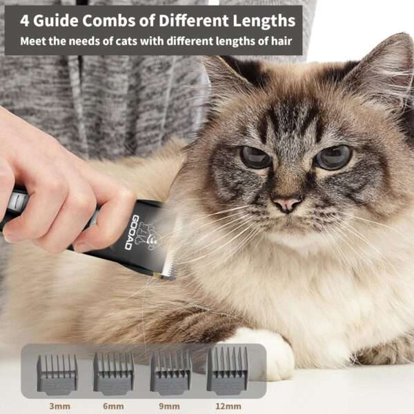Cortapelos profesional para gatos, silencioso, inalámbrico y recargable.