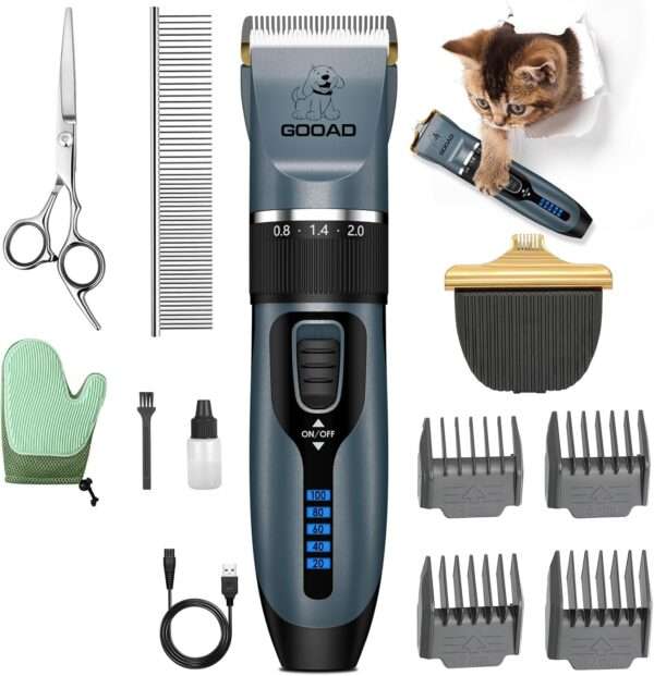 Cortapelos profesional para gatos, silencioso, inalámbrico y recargable.