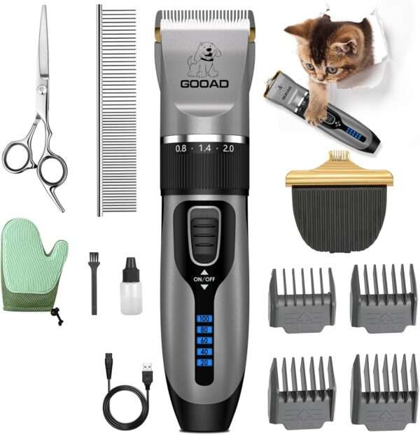 Cortapelos profesional para gatos, silencioso, inalámbrico y recargable.