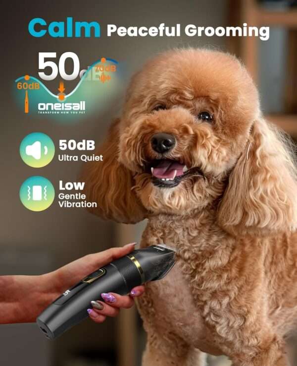 Cortapelos profesional para perros y gatos, silencioso, recargable e impermeable.