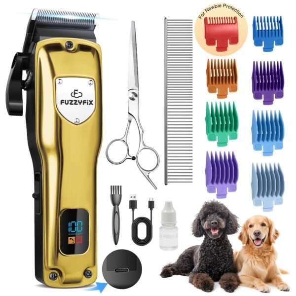Cortapelos profesional para perros, silencioso, recargable y con cuchilla de cerámica.