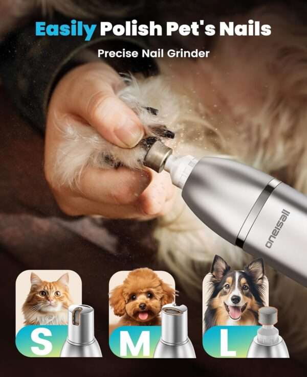 Kit de aseo 4 en 1 para mascotas, silencioso, inalámbrico y recargable.