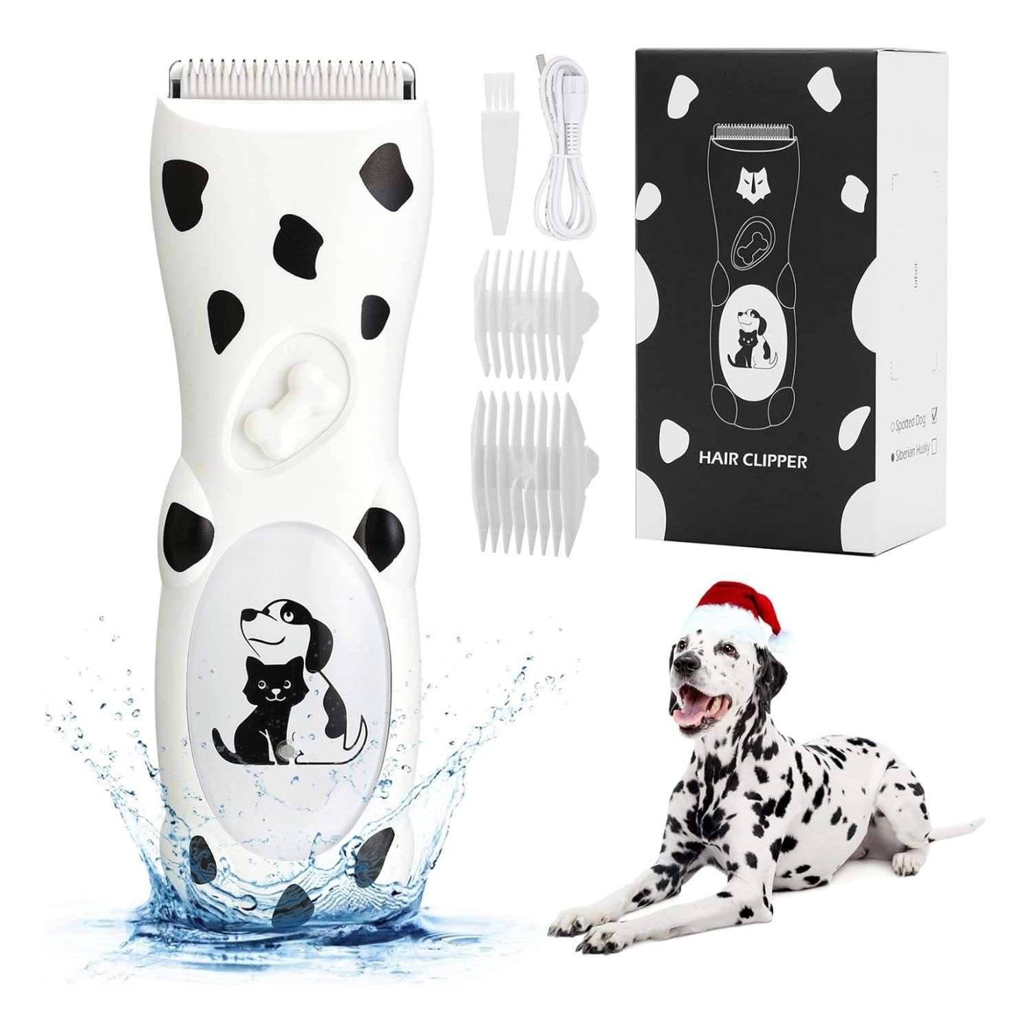 Kit de aseo para perros y gatos, silencioso, recargable y con carga USB.