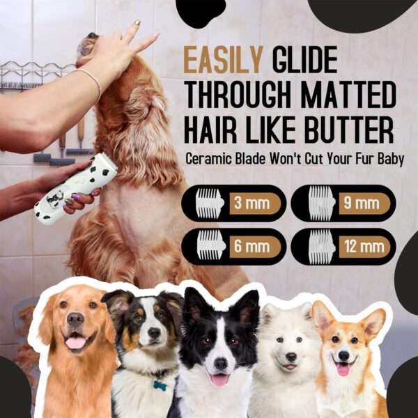 Kit de aseo para perros y gatos, silencioso, recargable y con carga USB.