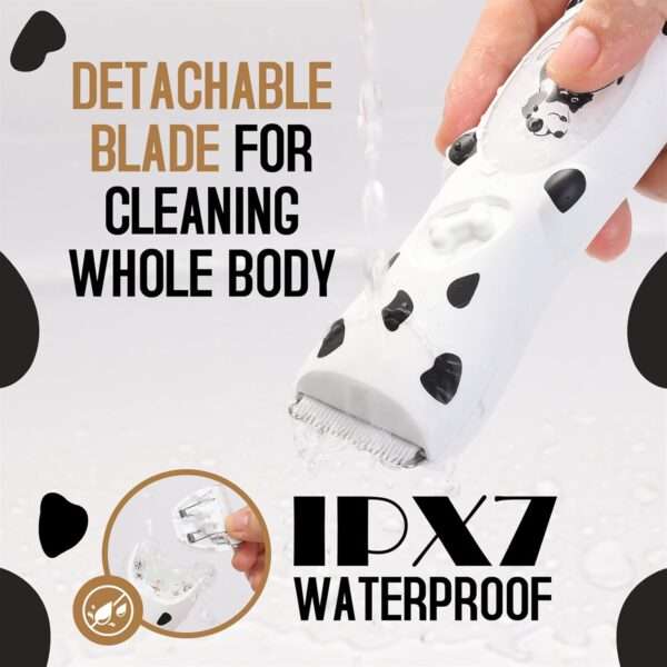 Kit de aseo para perros y gatos, silencioso, recargable y con carga USB.