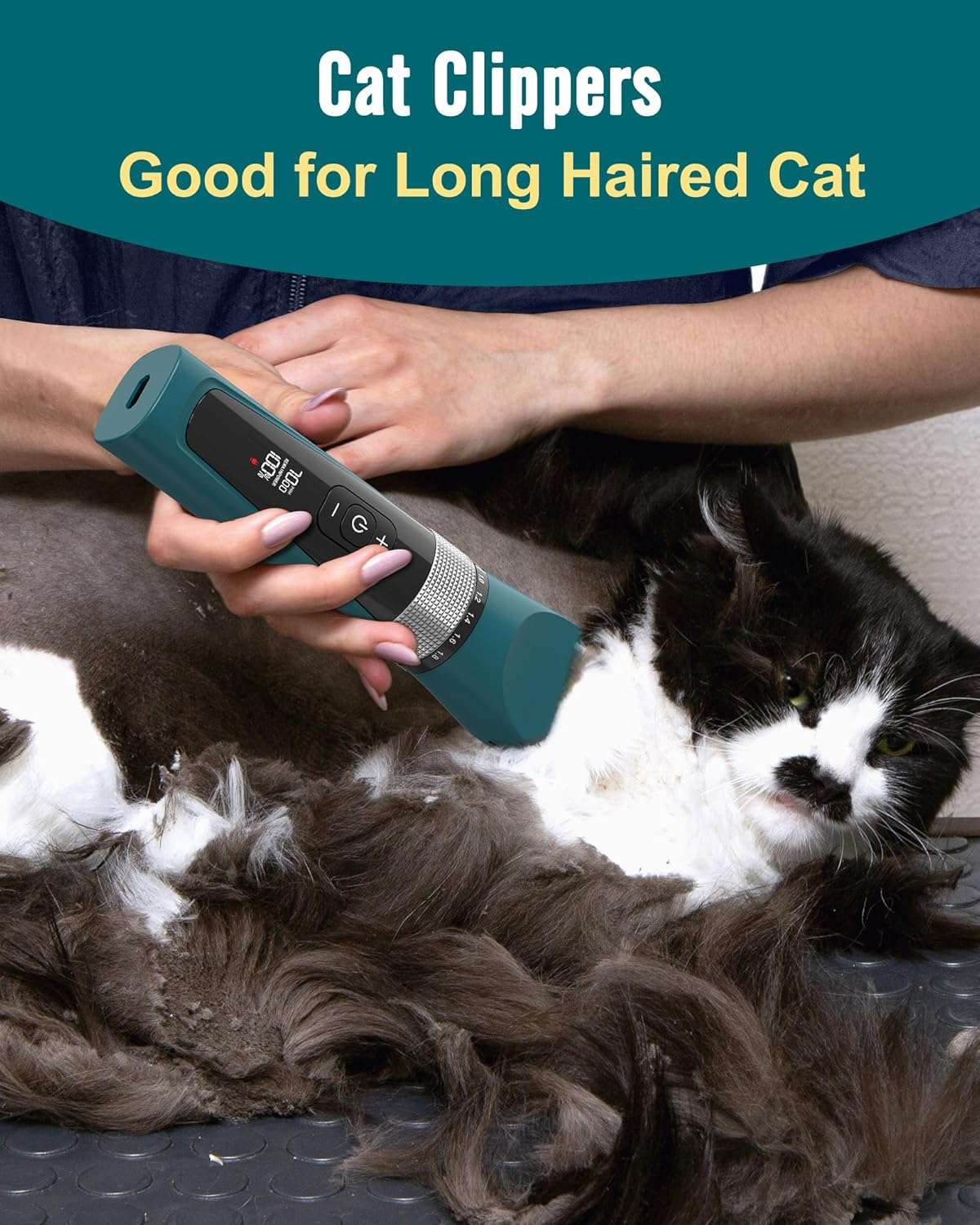 Cortapelos para Gatos – Silenciosa, Inalámbrica e Impermeable para Cabello Enmarañado - Imagen 7