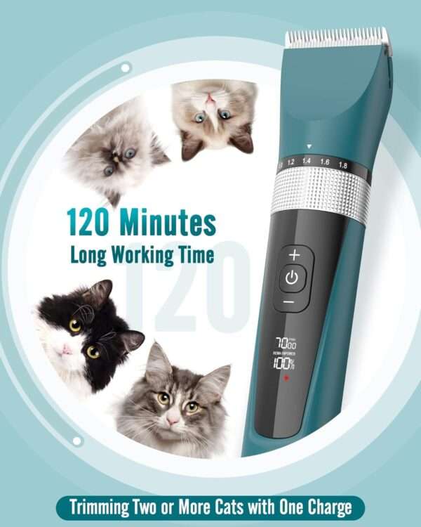 Cortapelos profesional para gatos, silencioso, inalámbrico y recargable.