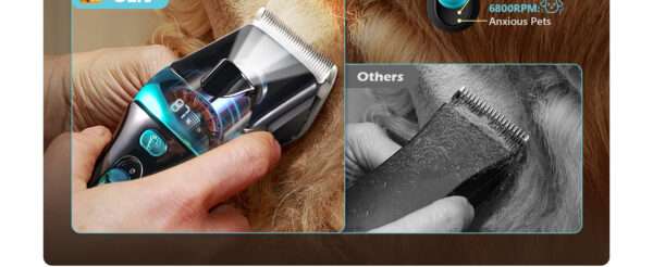 Cortapelos para perros 5 en 1, inalámbrico, recargable y con cuchilla de acero inoxidable.
