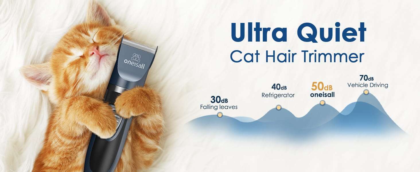 Maquina inalambrica de cortar pelo para perros y gatos con pantalla LCD y kit de accesorios.