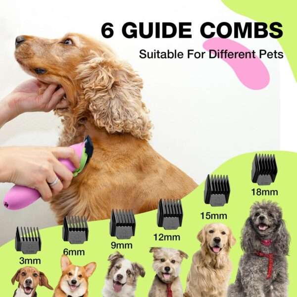 Cortapelos para perros, silencioso, inalámbrico y recargable con pantalla LCD.