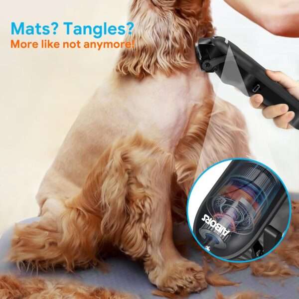 Cortapelos para perros, silencioso, inalámbrico y recargable con peines ajustables.