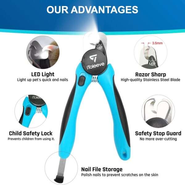 Cortauñas LED para perros y gatos.