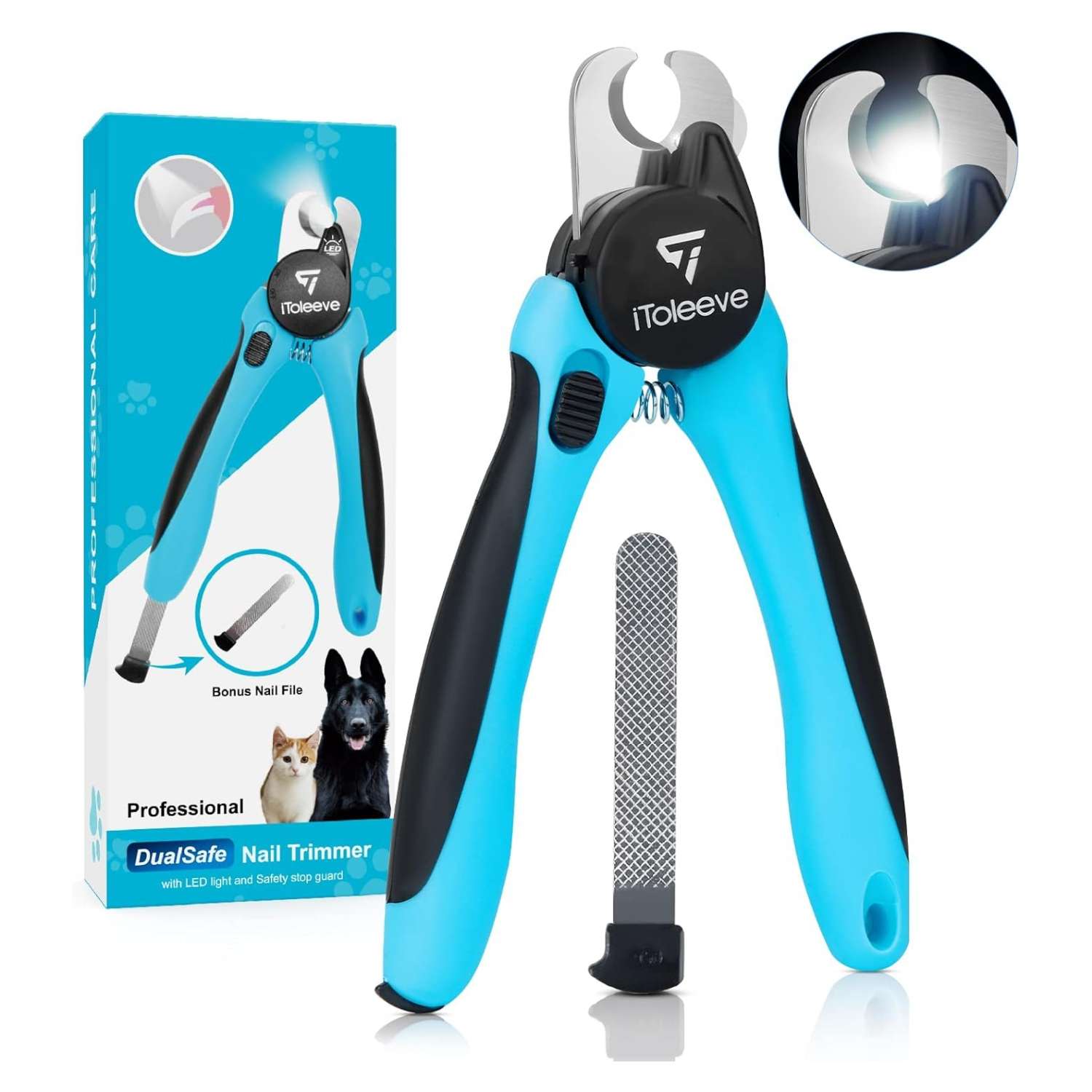 Cortauñas LED para perros y gatos.
