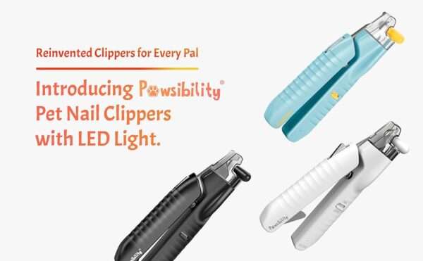 Cortauñas para perros y gatos con luz LED, recargable.