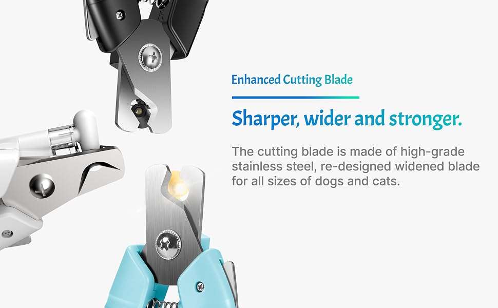 Cortauñas para perros y gatos con luz LED, recargable.
