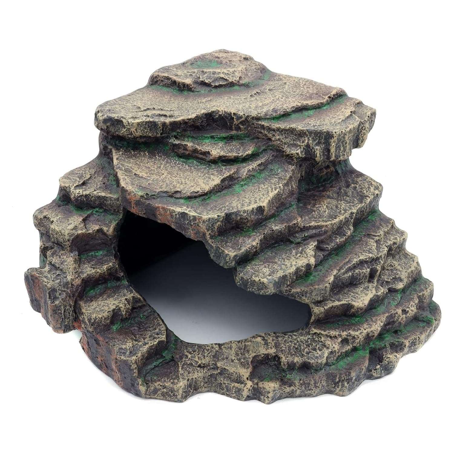 Cueva de roca naturalista para escondite de reptiles y decoracion de terrarios.