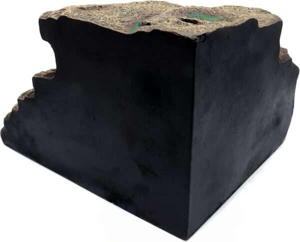 Cueva escondite extra grande (25x25x20 cm) con diseño de roca natural, ideal para crear un microclima húmedo para reptiles.