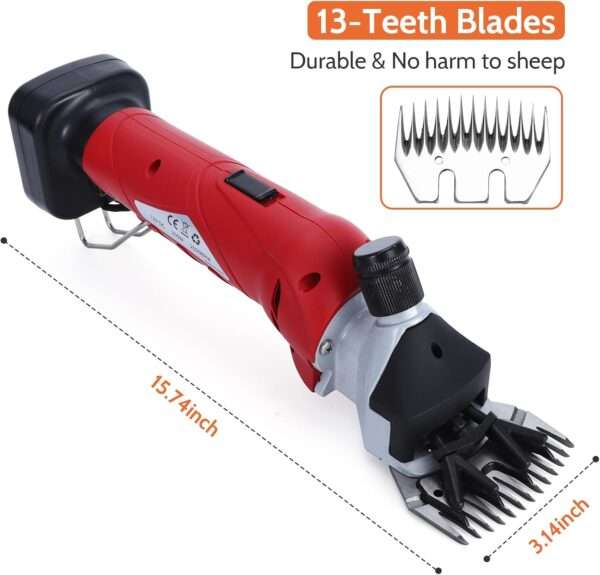 Esquiladora profesional de 380W para ovejas y ganado, inalámbrica.
