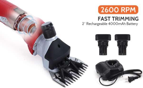 Esquiladora profesional de 380W para ovejas y ganado, inalámbrica.