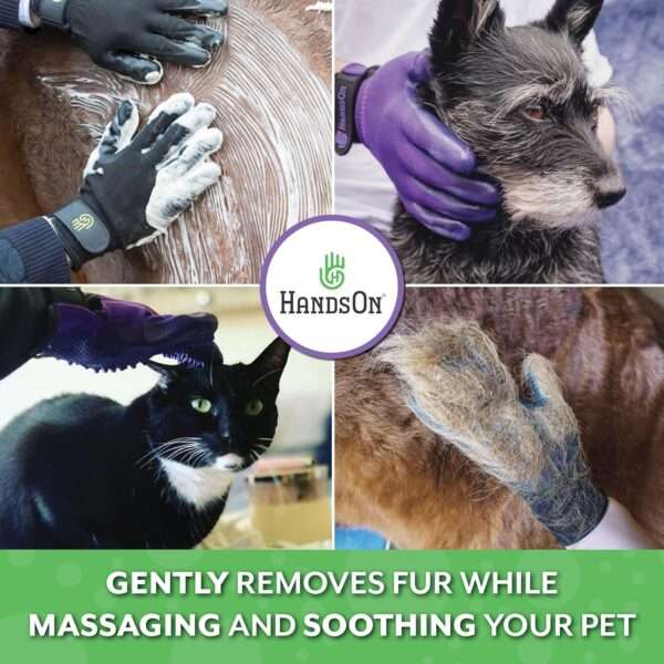 Guantes de aseo para mascotas. Cepillo, guantes y masajeador para perros y gatos.